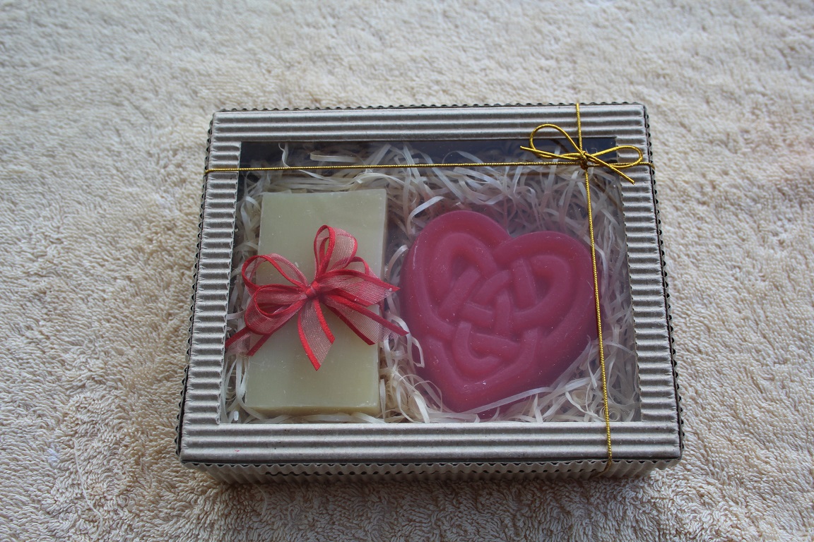 Srdce a olivové mydlo v krabičke (KRGO)